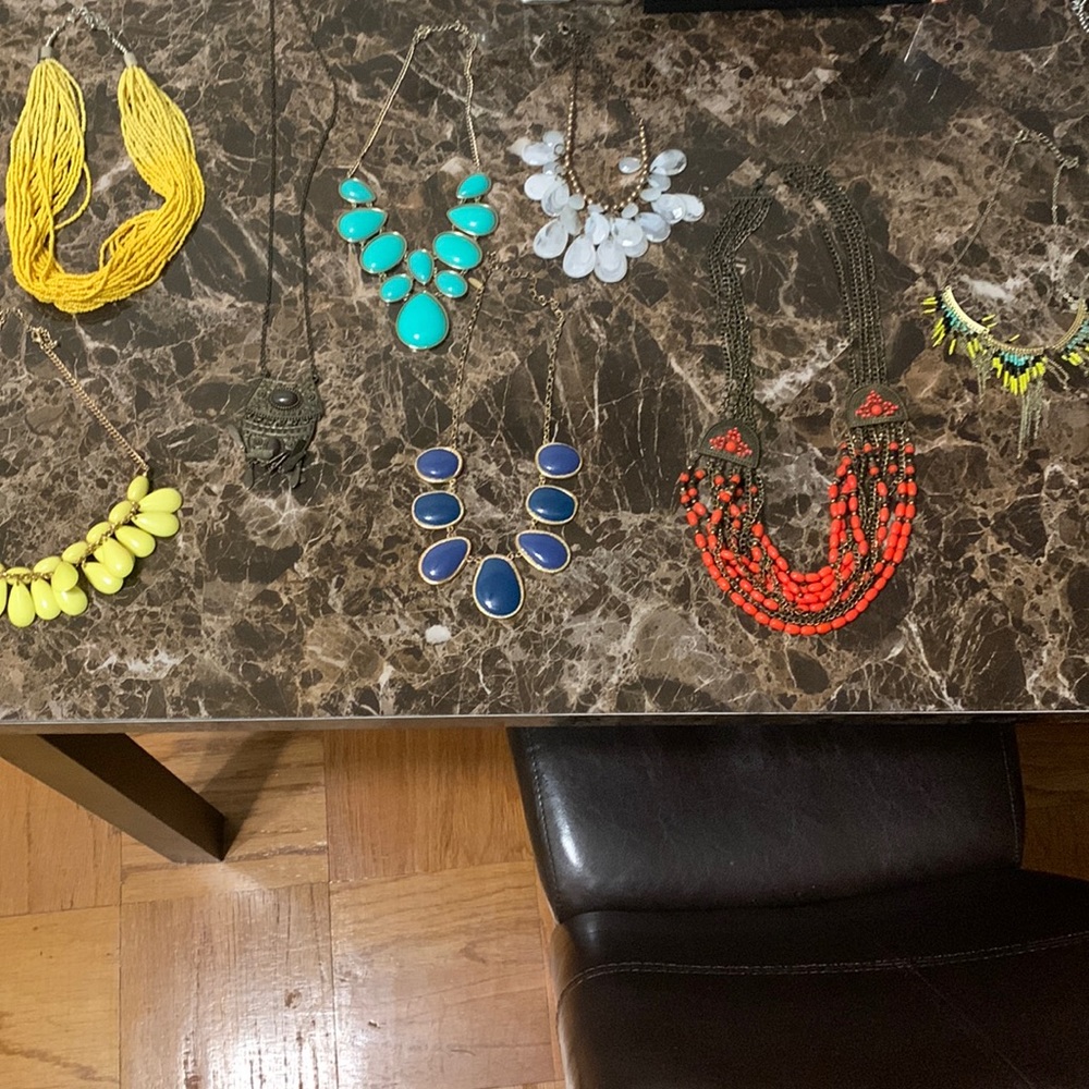 8 piece costume jewelry necklace set